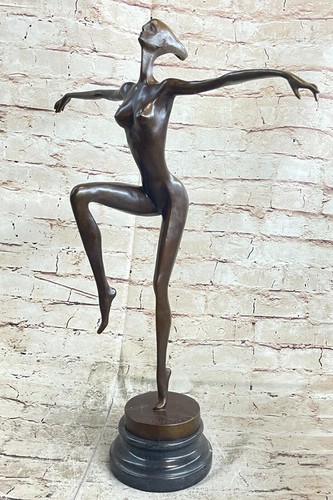 Art déco bronze statue chair - bronze,