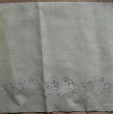 § superbe bande étagère toile lin à broder Modes et Travaux 1979 3m10 bouilloire