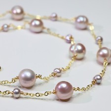 collier argent en perles de