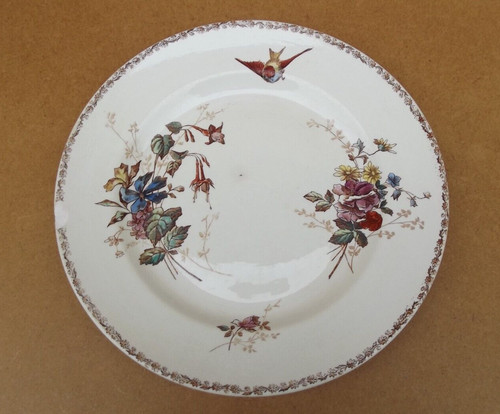 Ancien plat faience décor - faience,