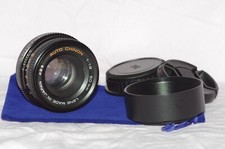 Objectif pour Pentax K 50mm f1,9 CHINON avec bouchons, pare-soleil et housse TBE