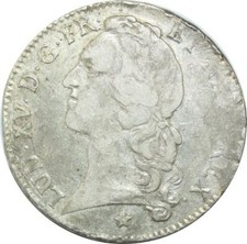 T1384 Tres Rare Louis XV écu