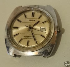@ ANCIENNE MONTRE MECANIQUE KELTON WATERPROOF STAINLESS STEEL BACK