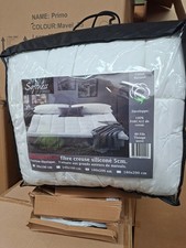 Sur-matelas 5 cm – Fibre creuse siliconée – 100% coton percale  Confort moelleux