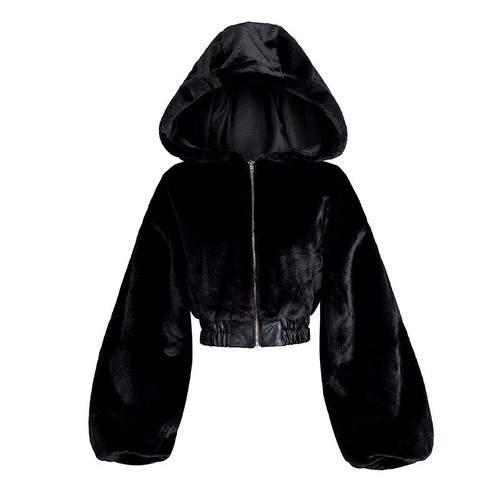 Femme veste capuche court haut - capuche,