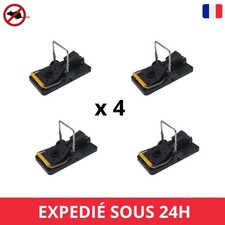 Lot de 4 Tapettes à Souris en Plastique Métal Piège Rongeurs Nuisibles