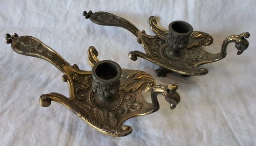 Paires anciens bougeoirs - paires, d'anciens