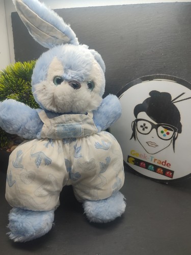 Doudou lapin bleu - , salopette