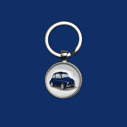 Porte clés fiat - porte-clés, bleu