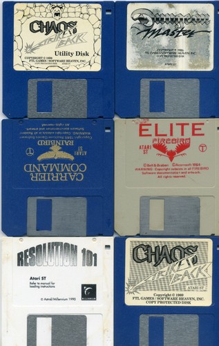 Lot disquettes atari st - de,