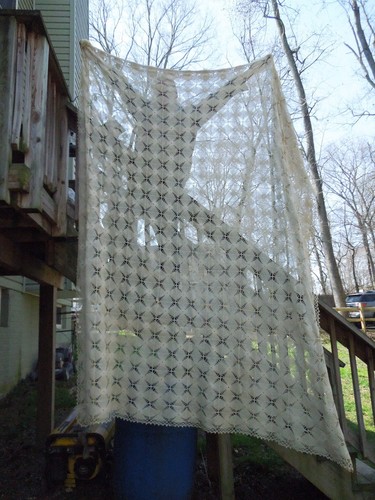 Vintage cream tone crocheted - vintage,