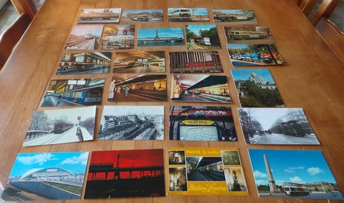 Lot cartes rer metro - 25,