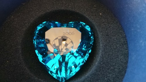 Coeur cristal bleu grave - cristal,