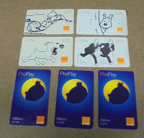 Herge tintin 7 cartes - -,