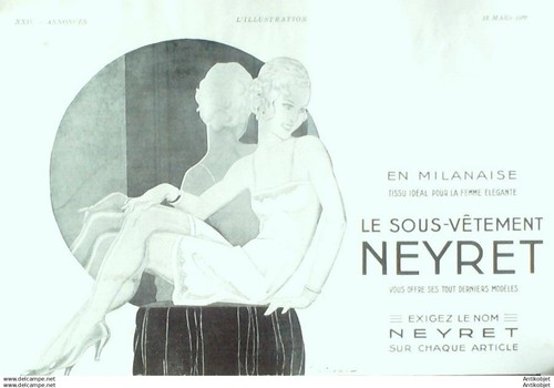 Publicite lingerie neyret 1938 - lingerie,