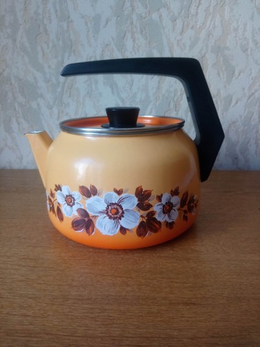 Bouilloire émaillée orange - bouilloire,
