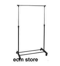 Portant En Métal Avec Roulettes 80 cm Noir rangement des vêtements /CMP