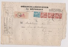 Enveloppe perforée du Système Soleau en recommandé 1944