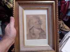 DESSIN PORTRAIT DANTON EPOQUE REVOLUTIONNAIRE . FIN DU 18 EME SIECLE