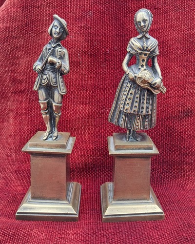 Paire statuette bronze - de,