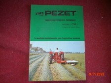 BROCHURE  PUBLICITAIRE  FAUCHEUSE  ROTATIVE  TAMBOURS  PEZET MODELE CM2