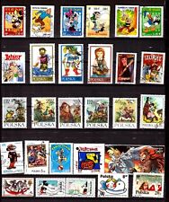 ZY1474 TOUS PAYS   40 timbres: animation, jeux, contes B.D, histoire d'enfants  