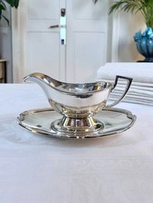 Saucière Plateau en Métal Argenté - XXe siècle Vintage - Service Accessoire