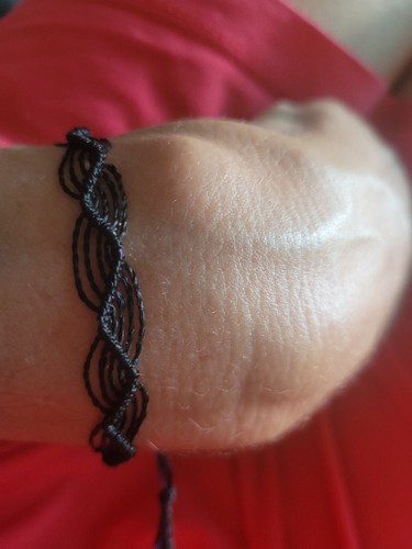 Bracelet noir macramé neuf - noir,