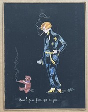 Gouache Ancienne Art Déco