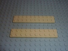 2 x LEGO Plat Tan 2x10