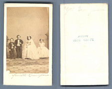 Famille Tom pouce, Cirque Barnum CDV vintage albumen. Cirque Barnum Tirage alb