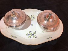 Encrier argent massif minerve keller porcelaine xviii duc angouleme barbeaux or 