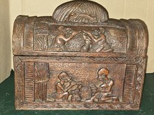 BOITE COFFRET BOIS VINTAGE ART