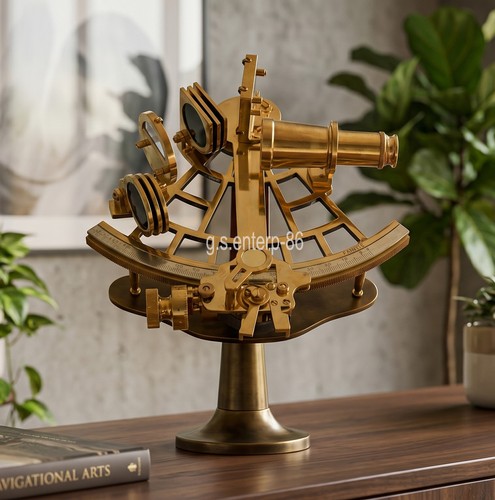 Sextant laiton fonctionnel - 9",