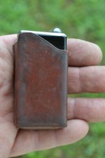 Beau briquet ancien FLAMINAIRE Quercia et son coffret étui cuir