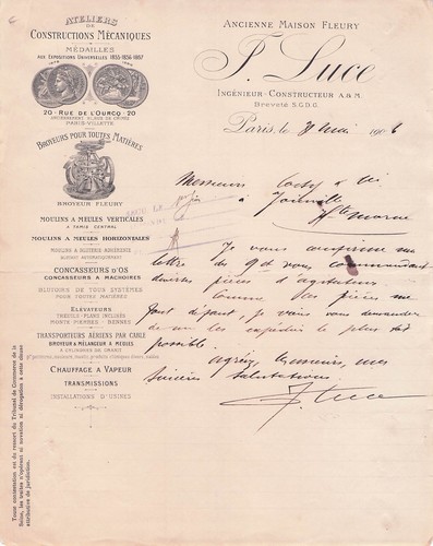 Paris ingenieur luce 1906 - paris,