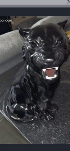 Statue panthère noir