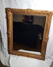 Ancien Grand Miroir rectangulaire Cadre BOIS doré 73x89 cm Style Louis XVI ?