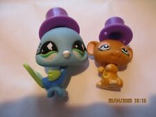 PETSHOP DUO :SOURIS N°462 + PAON N°463 + ACCESSOIRES D'ORIGINE / AVEC AIMANTS 