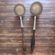 Deux Louche En Étain 18eme Poinçon À Identifier [b6] 