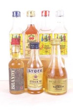 3 cl alcools divers lot de 7 mignonnettes brandy koppel alcool années 80