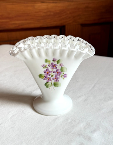 Vtg fenton silver crest - fenton,