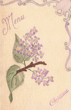 VIEUX PAPIER MENU ANCIEN 1906