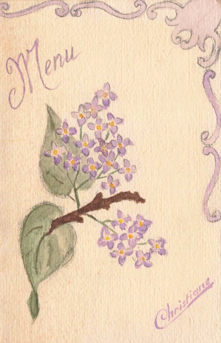 Vieux papier menu ancien 1906 - vieux,
