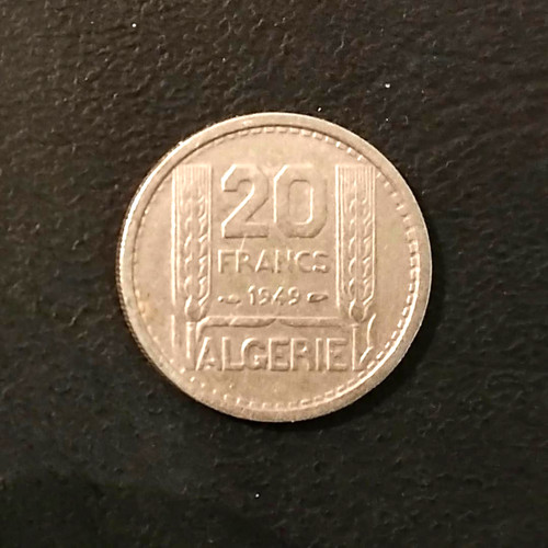 Pièce monnaie algérie - pièce, algérie.