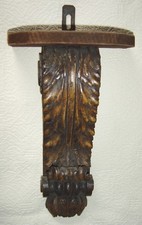 CONSOLE d’APPLIQUE boiserie d'époque 18ème siècle chêne sculpté décor rocaille