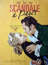 SCANDAL IN PARIS - SIRK / SANDERS / VIDOCQ - REISSUE LARGE FRENCH MOVIE POSTER