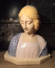 Buste Céramique Jeune Femme H 24 Cm