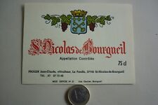 ETIQUETTE VIN /  St NICOLAS DE