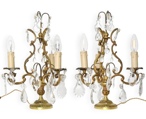 Paire girandoles bronze - en,